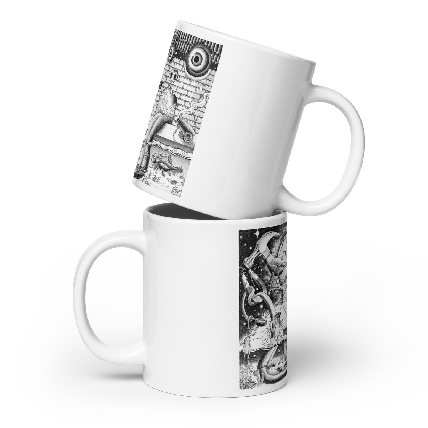 Curtain - White Glossy Mug