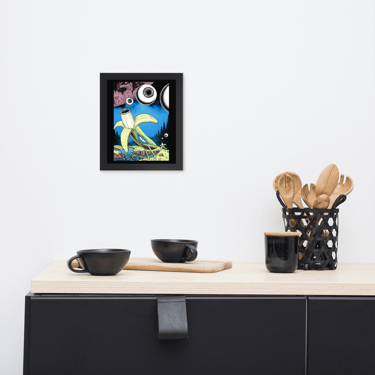 Banana Birds Framed Poster