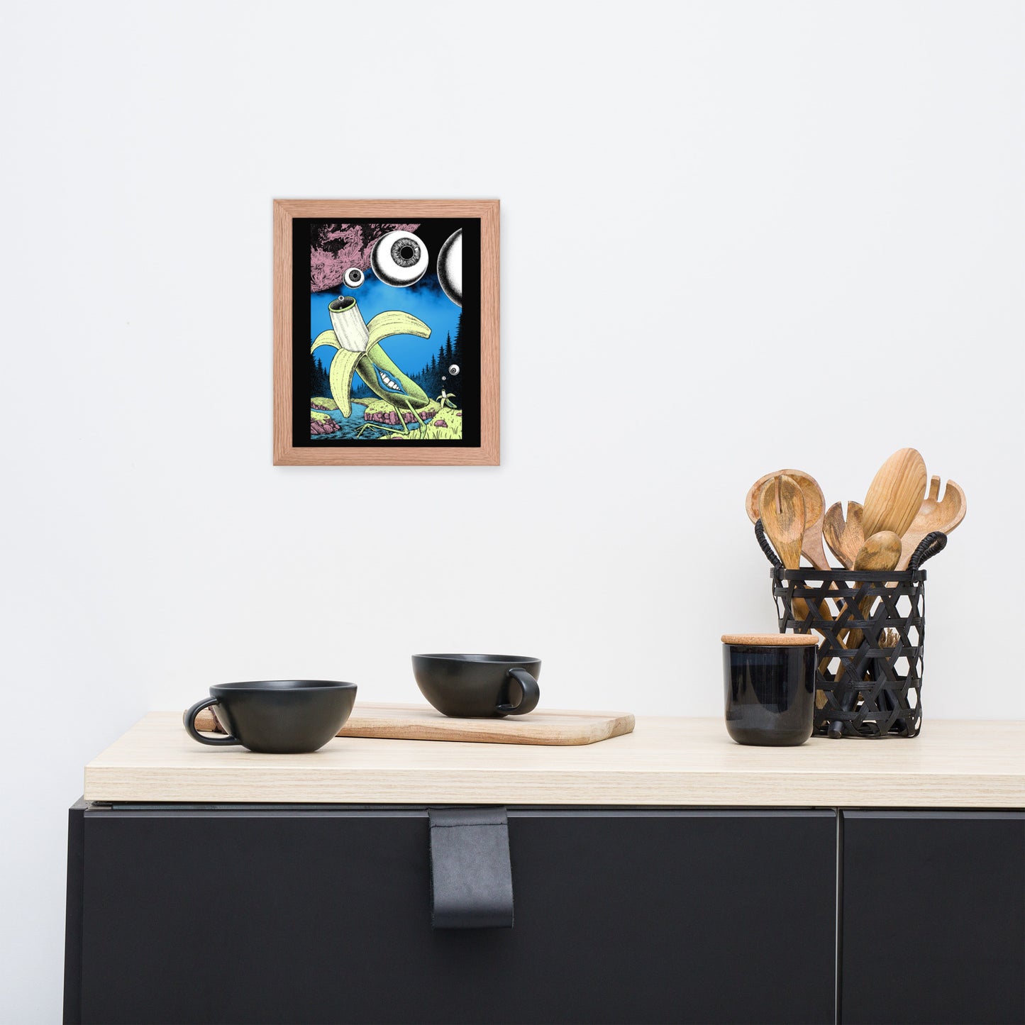 Banana Birds Framed Poster