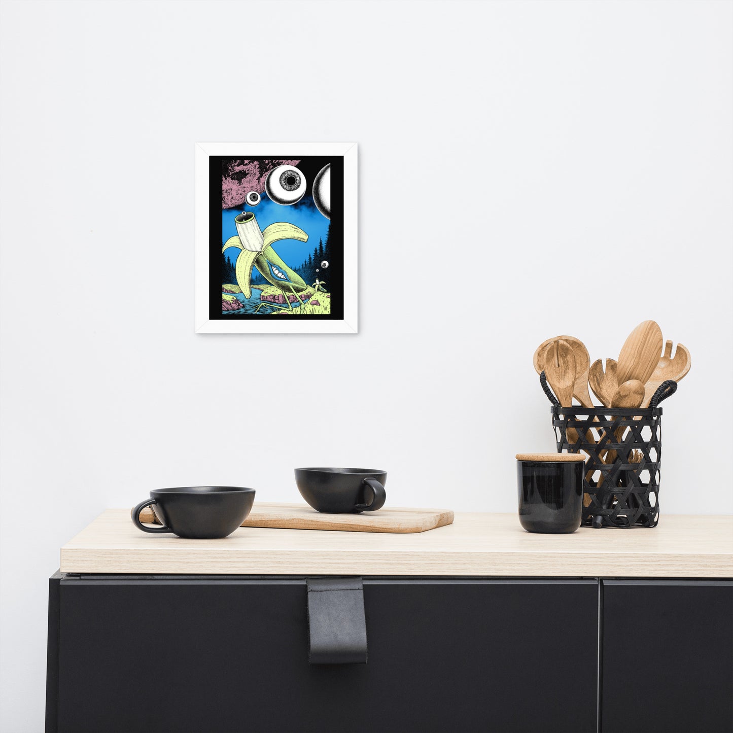 Banana Birds Framed Poster
